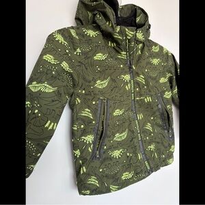 Brooklyn Boys Lined Raincoat – Green Dinosaur Print – Size 4T